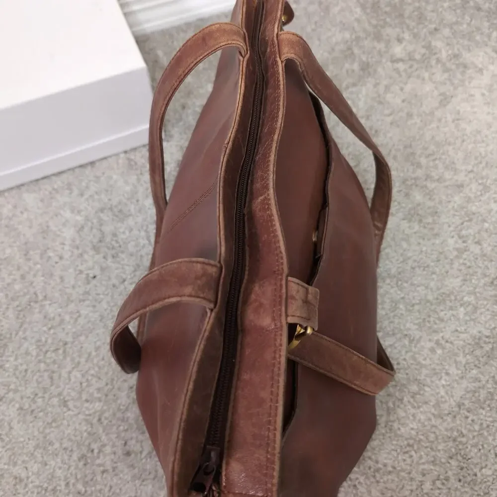 Vintage Leather Shoulder Tote Bag Minimalist